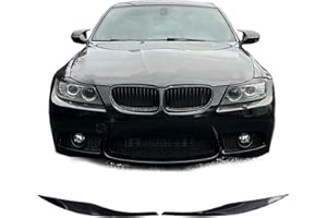 ‎TENZO-R Scheinwerferblenden Böser Blick Schwarz Glanz passend für 3er BMW E90 E91 05-12