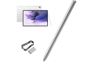 PCTC Galaxy Tab S7 FE S Pen - Lápiz capacitivo de repuesto para Samsung Galaxy Tab S7 FE SM-T730, SM-T733, SM-T736B Touch Stylus Pen + puntas de repuesto (plata mística)