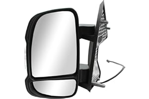 Convitex Rétroviseur latéral côté conducteur gauche extérieur pour citroen jumper puegeot boxer fiat ducato 2006- Manuel Avec Clignotant, Sonde Temp., Bras Court, Bras Court 4 PINS OE 815454