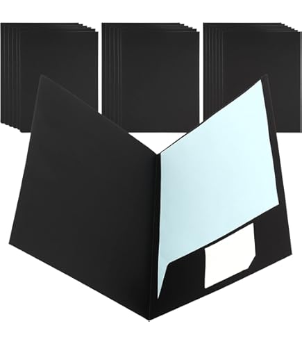 APACALI Presentatiemap A4, kraftpapier, documentenmap, karton met visitekaartgleuf, verzamelmap, handtekeningmap, karton voor bestanden en rapporten, zwart