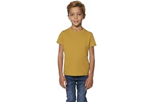 Hilltop Maglia da Bambini, Maglietta 100% Cotone Organico, Alta qualità, Stampabile con Foil/Pellicole di Trasferimento Tessuti