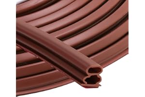 ZSREDHONG 6M Guarnizioni per Porta, Autoadesivo Impermeabile Nastro, Porte e Finestre in TPE Gomma Sigillante per le Fessure 10mm * 10mm Marrone