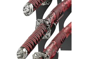 Epic Swords Samuraischwert Set Red Dragon Katana Wakizashi Tanto mit Schwertständer und Zubehör