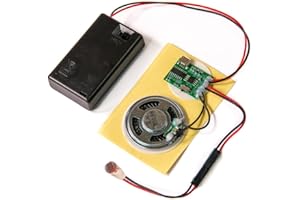 Talking Products, Moduł z układem dźwiękowym MP3, pamięć 4 MB, z pojemnikiem na baterie AAA. Stwórz swój własny spersonalizowany model muzyczny lub prezent… (Czujnik światła)