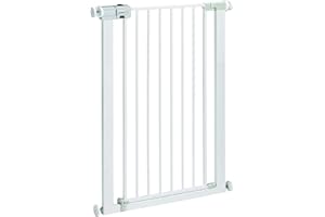Safety 1st Easy Close Extra Tall Metal (91 cm), Bramka Schodowa Instalowana na Wcisk, 73–80cm (maks. 94cm), Bramka Zabezpieczająca Easy-Closing, Instalacja bez Wkrętów (bez wiercenia), Biały