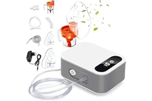 Mldnld Nebuliser Machine for Adults, Perfect Inhaler with 2 Masks & Mouthpiece, Easy to Use and Clean, Portable Nebulizer for Travel and Home Use