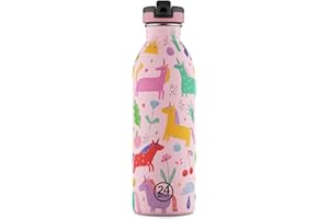 24BOTTLES Kids - Borraccia Bambini con Cannuccia Scuola Elementare e Asilo 500ml, Borraccia Bambina Bambino 100% Ermetica in Acciaio Inox, BPA Free Ultraleggera Ecologica [Non Termica], Magic Friends