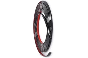 OWDFF Bande Chrome Voiture 6mm*5m Bande Chromée Baguette Chrome Adhesive Noire pour Carrosserie Fenêtre Décoration Extérieure (6mm)