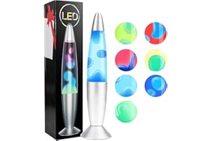 Besight LED Lavalampe 34cm mit 7 Farbe Wechselnde, Lavalampen für Kinder und Erwachsene, Entspannende Stimmung Nachtlicht für Haus Schlafzimmer Büro, Geschenk für Valentinstag Geburtstag