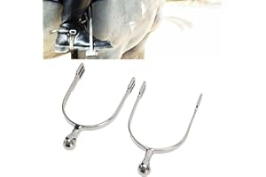EIMSOAH Women Stainless Steel Horse Spurs, Horse Spurs, Spurs, with Roller Ball Transmit Control, for Equestrian Boots, Suitable for Occasions
