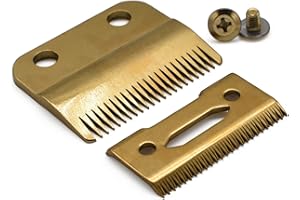 ZEROKIWI Lot de lames de rechange professionnelles réglables #2161 pour tondeuse à cheveux Wahl 5 Star Series Senior sans fil Magic 8148 (doré)