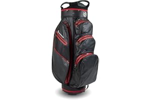 PowerBug Waterproof Golf Cart Bag - Black/Red - Lightweight
