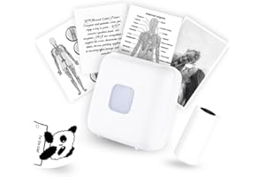 vretti Mini imprimante d'étiquettes Thermiques 300 DPI Compatible avec Android et iOS, imprimante de Poche sans Fil pour iPhone, liste de Travail, Notes, Journal, Voyage