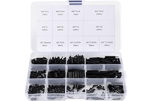 BEFUN 350PCS M2 Male Female Nylon Hex Spacer, Standoffs Screws Nuts Threaded Pillar Standoff Screws Spacers Washers Assorted Assortment Kit, for PCB Board Motherboard DIY Use