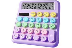 WZIOEPUL Desktop Calculator Cute Candy Color - Standard Basic Calculator, Cute Desk 12 Digit Dopamine Color Design, As a Gift for Colleagues, Kids,Classmates