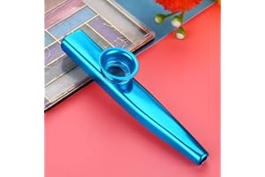 AYNEFY Multipack Kazoo Metal Kazoo kazoo Instrument Gazoo Musical Instruments for Kids Gift Instrumental Accompaniment, 12 x 2.5cm(Blue)