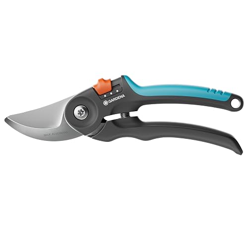 Gardena PremiumCut Flex Secateurs Bypass Cut Fresh Wood 24mm Cutting Diameter Ergonomic Handles PowerCoating Blades Made in Germany (12242-20)