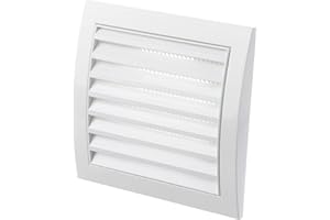 LIRAST Ø 100mm Bianca Griglia di Ventilazione in Plastica - Griglie D'Aerazione con Rete Anti Insetti