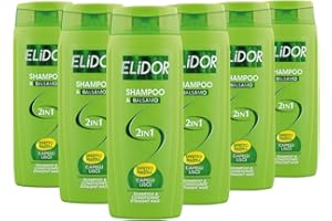 Elidor Shampoo & Spülung für glattes Haar 2-in-1 Glätteisen-Effekt 250 ml Packung mit 6 Stück