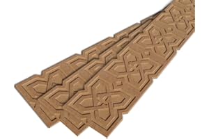 Andaluciart | Cenefa de Madera Decorativa (Pack 4 Unidades) DM 100 x 10 cm | Cenefas de Madera Tallada, Moldura Decorativa para Pared, Cenefas para Paredes.… (Modelo 2)
