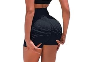 Vorcy Scrunch Butt Sports Shorts for Women Honeycomb High Waisted Ruched Booty Gym Workout Yoga Running Shorts Hot Pants