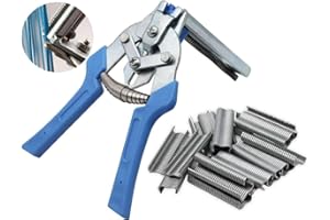 MUYIRTED Alicates De Anillo De Cerdo Y 600 Grapas De Clips, Pinzas M Clip Grapas Grapas De Malla Para Pájaros Instalación De Alambre,Alicates De Malla De Alambre (azul)