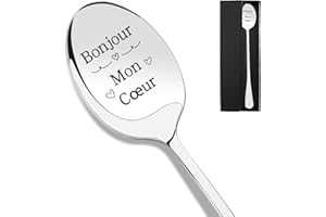 CRAHALEN Cadeau Couple Noel et Saint Valentin Cadeau Couple Amoureux Cuillère Cadeau Amoureux Pour Homme,Cadeau xPour Son Copain,Cadeau Mariage Couple
