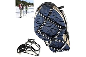 SZCLKJGS 1 paire de crampons antidérapants universels pour chaussures à neige, dispositif de traction pour randonnée, marche, jogging (convient aux tailles 35 à 43)