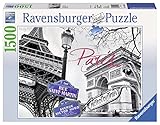 Calidad Ravensburger Ravensburger - París, mi Amor, Puzzle de 1500 Piezas (16296 3)