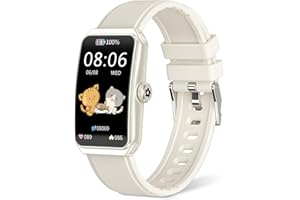 SPURKEY Fitness Tracker with 24/7 Heart Rate, Blood Pressure Blood Oxygen Sleep Monitor,103 Sports Modes Smart Watch Activity Trackers,IP68 Waterproof Step Counter Calories Pedometer for Women Men (Beige)