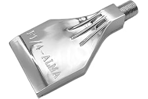 XCSJ Boquilla Plana G1/4 Rosca Macho de Aluminio De Aire Soplado Adecuadas Para Piezas De Máquinas De Aire Comprimido, Eliminación De Polvo, Enfriamiento, Secado (Plata)