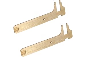 VTYTZZ 2 unidades de calibrador analógico, calibrador, calibre, calibrador, calibrador, práctico calibrador de latón, herramienta de medición (doble escala 100 mm)