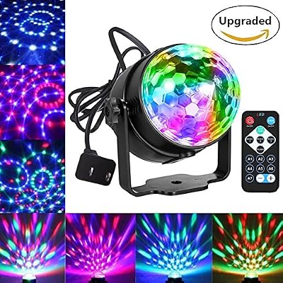Blingco Mini Discothèque DJ Scène Lumière 3W LED RVB Activé Cristal Magique Tournant Balle Lumières Effet Pour KTV Xmas Party Wedding Show Club Pub Couleur Changement D'éclairage Avec Télécommande