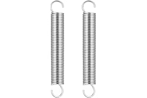 Qrity 2 PCS Extended Compressed Springs, Stainless Steel Replacement Springs, Dual Hook Tension Spring, Wire Diameter 0.05", OD 0.39", Free Length 1.97"