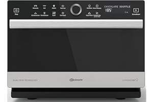 Bauknecht Supreme Chef MW 3391 SX - Micro-ondes multifonction 5 en 1-1000 W - Espace de cuisson : 33 l - Air chaud : 1700 W - Grill XXL : 1200 W - DualCrisp & CrispFry - AutoClean - Cuisson à la
