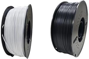 JOYYKO 2PCS 3D-Druckerfilament, 1,75 mm ASA-Filament, 3D-Druckfilament, Geruchsarm, Maßgenauigkeit +/- 0,02 mm, (2,2 lbs) 1 kg Spule 3D-Filament (ASA Black+White)
