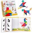 Hexagonale Tangram Legpuzzel Houten Legpuzzelspel Een Uitdaging voor Kinderen en