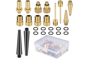 FENRAD Kit adaptateur de valve de vélo DV SV AV, adaptateur de valve de vélo Dunlop, valve Sclaverand avec bague d'étanchéité pour pompe à vélo, pompe à pied, pompe à ballon, etc