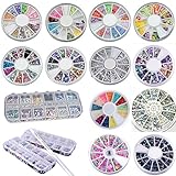 Liroyal 24Box Nail Art Decoration Glitter Paillette Dust Powder