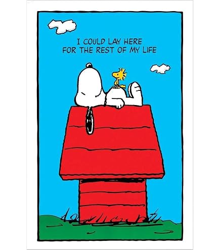 Poster Snoopy 91.5x61 Cm - Decorazione Per Cameretta O Scrivania, Carta Lucida 150 Gr