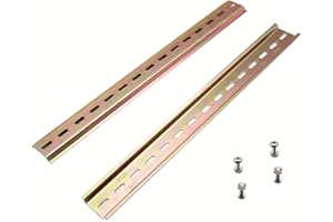 HERKINDNESS DIN Rails, 2 Stück 30 x 3,5 cm Metall DIN Rail, Montageschiene, mit Sechskantschrauben und Muttern, Geeignet für den Einbau in Verteiler- und Schaltschränke