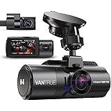 VANTRUE N4 3 Lent 4K Dash Cam 2.5K + 2.5K + 1080P, Telecamera per Auto 4k+1080P HDR 30FPS, Dashcam 3 Canali a 360 Gradi 24h. 