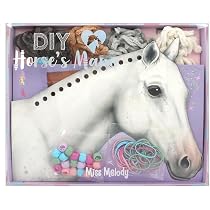 Depesche Set De Tatuajes Brillantes Miss Melody Night Horses – 41 Pegatinas, Pincel Y Polvos Plata, Blanco Y Dorado