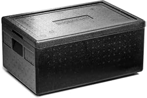 Forgast Contenitore Termico GN 1/1, Thermobox, Scatola Termica per il Transporto, Universal Eco Line, con Coperchio, Modello per Panettieri e Pasticceri, Dimensioni 60x40x28,3 cm