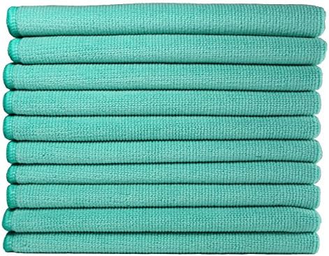 MJ Texpia 8237 Microfibre Cloths 40 x 40 cm 320 g/sqm Green (Pack of 10)
