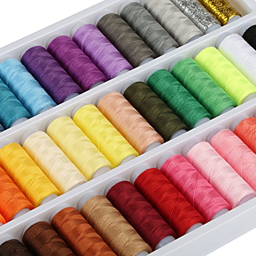 LIHAO 39x Nähgarn Polyester Multi Farben Set 200 Yard Sewing Thread Nähset - 5