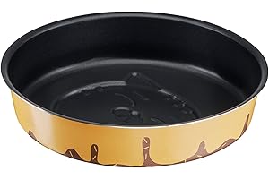 Chefclub by Tefal Moule à manqué embossé chat 24cm jaune, Moule cuisson aluminium, Revêtement antiadhésif, Démoulage facile, Performance durable, Compatible lave-vaisselle, Fabriqué en France J5669602