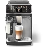 Philips 4400 Series LatteGo Fully Automatic Espresso Machine 12 Hot and Cold Drinks, QuickStart, SilentBrew, AquaClean, EP444