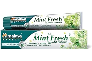 Himalaya Herbals Mint Toothpaste with Active Ingredients for Healthy Protected Gums and Fresh Breath| Anti-inflammatory Properties Maintain Complete Oral Hygiene - 75ml