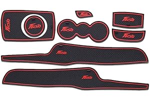 Cdrox Auto Door Groove Pad Car Dust-proof Gate Slot Cushions Car Interior Dcoration Mat for Fiesta 09-14 black red show